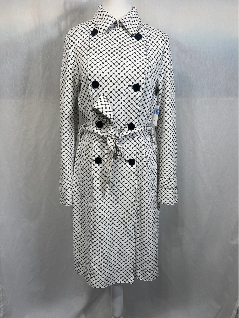 Marc Cain Double Breasted Belted Trench Coat Size Small